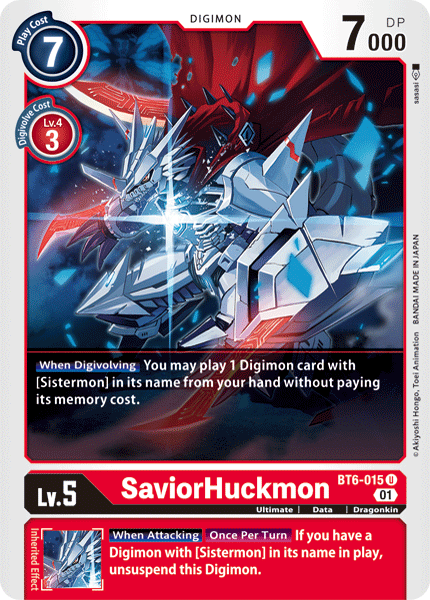 BT6-015UC SaviorHuckmon - Volution Cards and Collectables