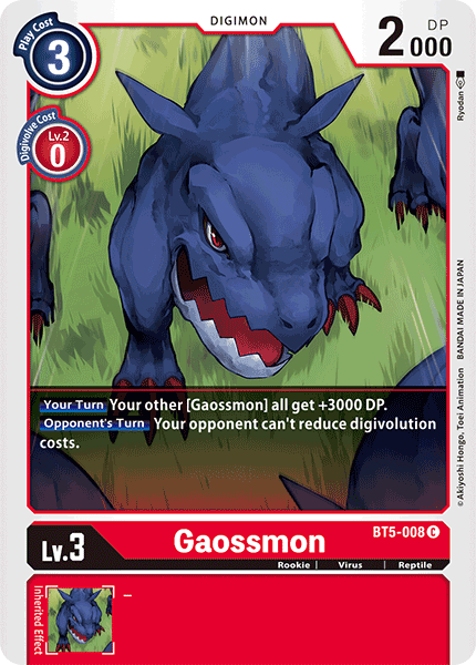 BT5-008C Gaossmon - Volution Cards and Collectables