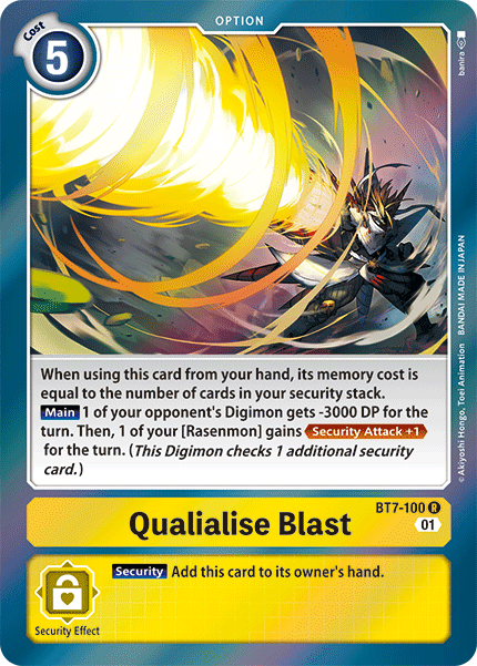 BT7-100R Qualialise Blast - Volution Cards and Collectables