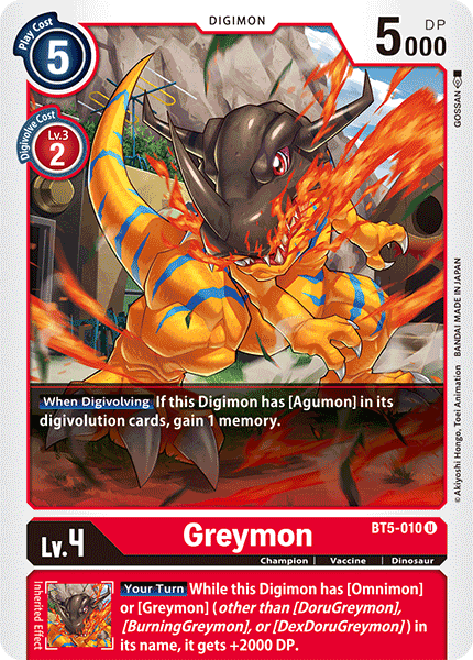 BT5-010UC Greymon - Volution Cards and Collectables