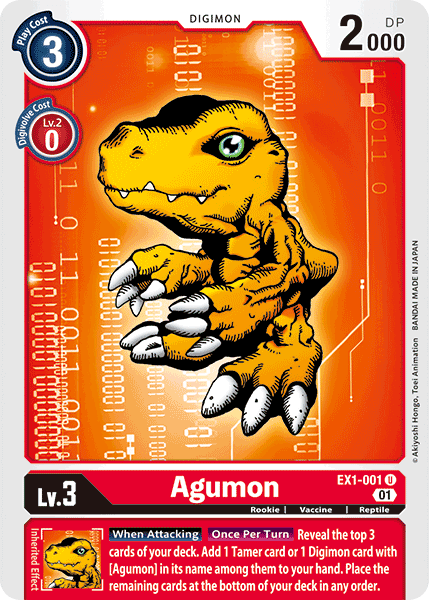 EX1-001UC Agumon - Volution Cards and Collectables