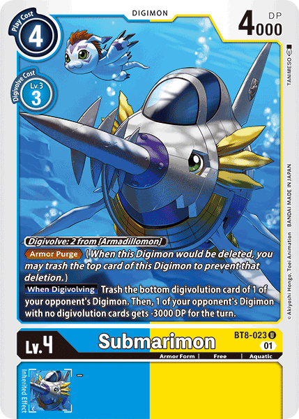 BT8-023UC Submarimon - Volution Cards and Collectables