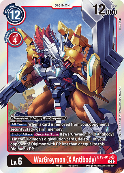 BT9-016SR WarGreymon (X Antibody) - Volution Cards and Collectables