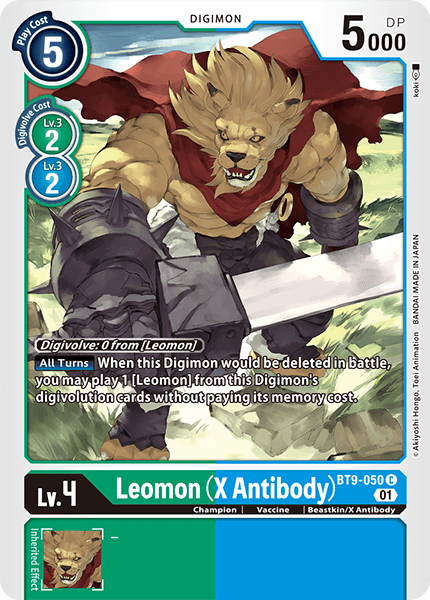 BT9-050C Leomon (X Antibody) - Volution Cards and Collectables