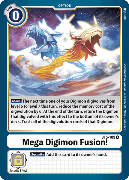 BT5-109R Mega Digimon Fusion! - Volution Cards and Collectables