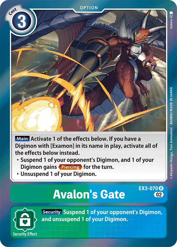 EX3-070R Avalon's Gate - Volution Cards and Collectables