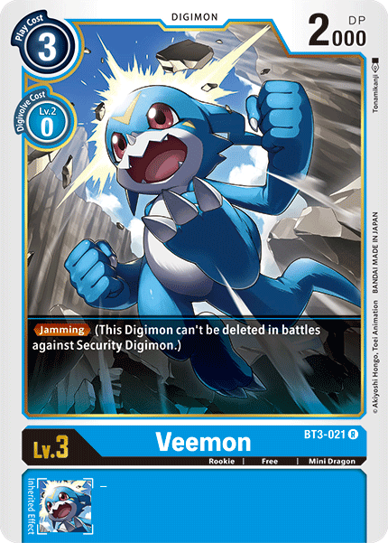 BT3-021R Veemon - Volution Cards and Collectables