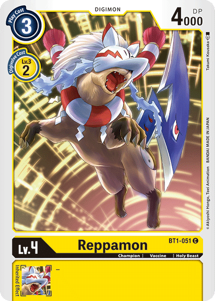 BT1-051C Reppamon - Volution Cards and Collectables