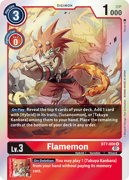 BT7-008R Flamemon - Volution Cards and Collectables