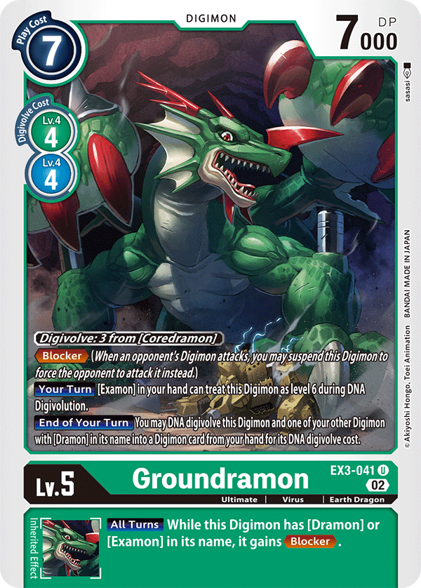 EX3-041UC Groundramon - Volution Cards and Collectables