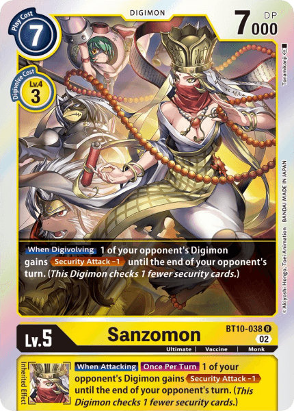 BT10-038R Sanzomon - Volution Cards and Collectables