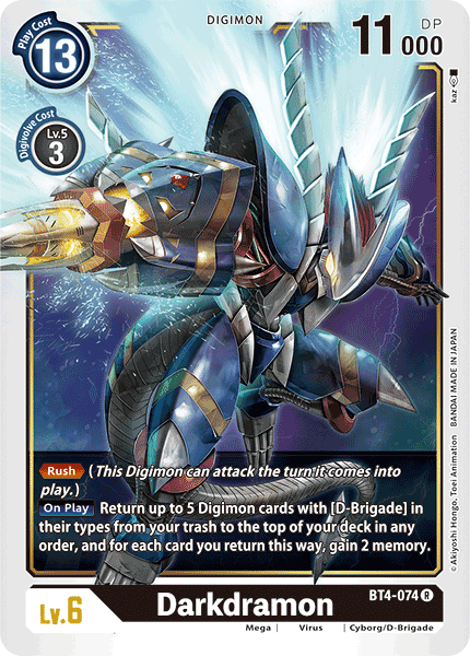 BT4-074R Darkdramon - Volution Cards and Collectables