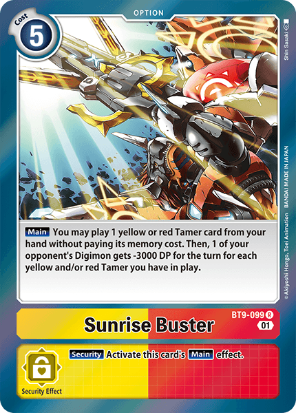 BT9-099R Sunrise Buster - Volution Cards and Collectables