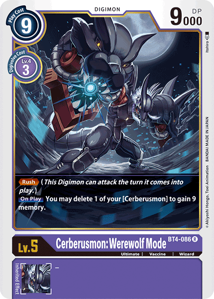 BT4-086R Cerberusmon: Werewolf Mode - Volution Cards and Collectables