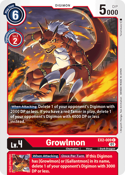 EX2-009C Growlmon - Volution Cards and Collectables