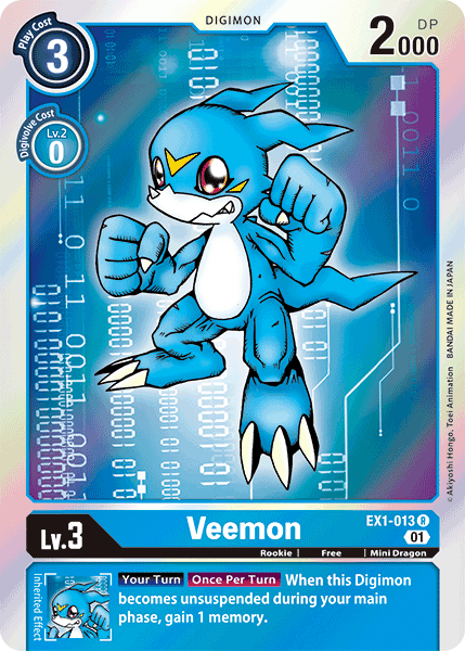 EX1-013R Veemon - Volution Cards and Collectables