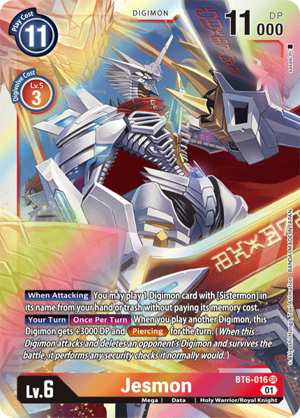 BT6-016SR Jesmon - Volution Cards and Collectables