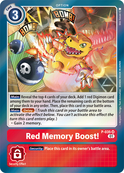 P-035 Red Memory Boost! - Volution Cards and Collectables