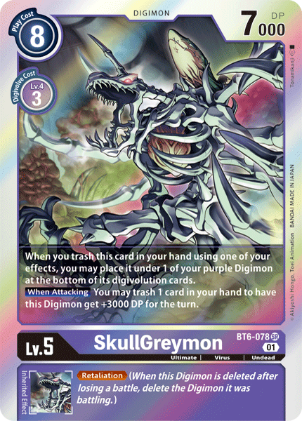 BT6-078SR SkullGreymon - Volution Cards and Collectables