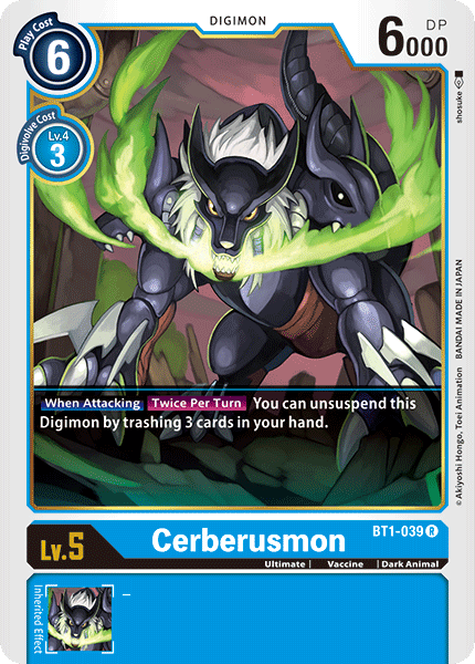 BT1-039R Cerberusmon - Volution Cards and Collectables