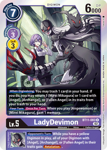 BT11-083R LadyDevimon - Volution Cards and Collectables