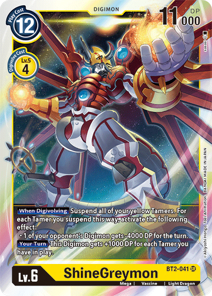 BT2-041SR ShineGreymon - Volution Cards and Collectables