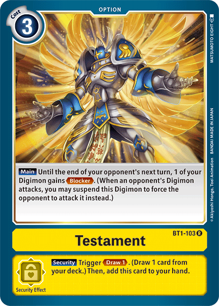 BT1-103R Testament - Volution Cards and Collectables