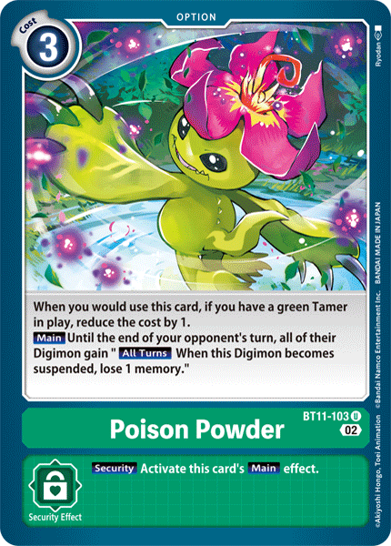 BT11-103UC Poison Powder (Foil) - Volution Cards and Collectables