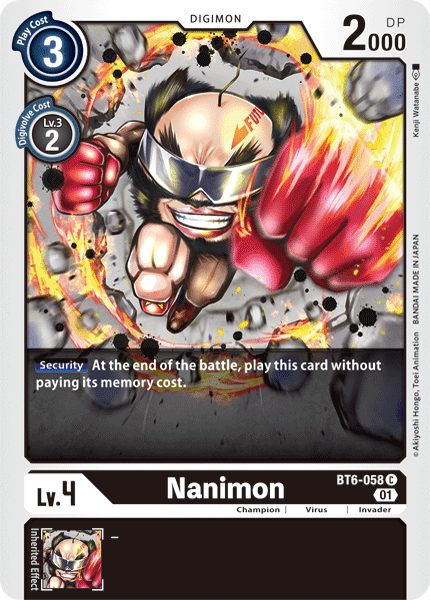 BT6-058C Nanimon - Volution Cards and Collectables