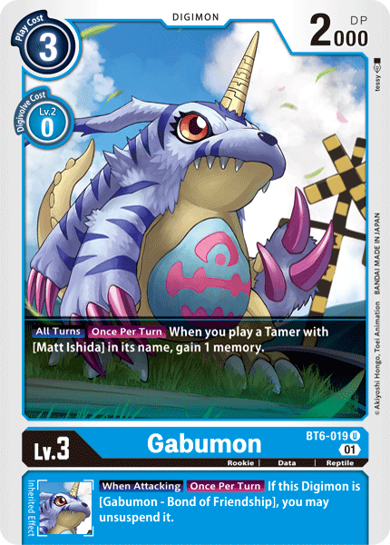 BT6-019UC Gabumon - Volution Cards and Collectables