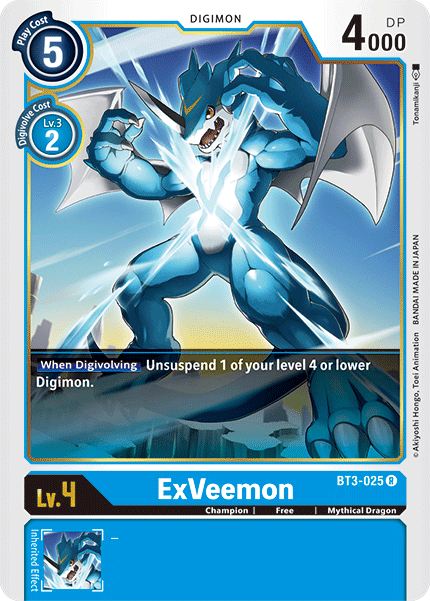 BT3-025R ExVeemon - Volution Cards and Collectables