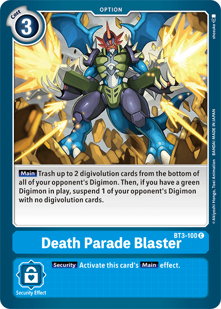 BT3-100C Death Parade Blaster - Volution Cards and Collectables