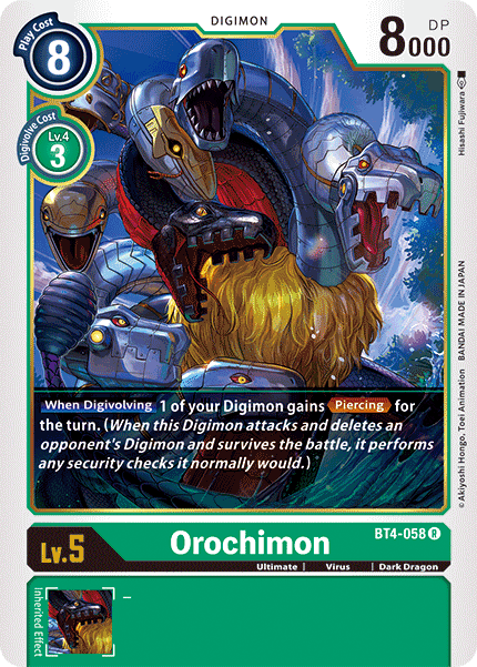 BT4-058R Orochimon - Volution Cards and Collectables