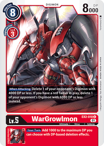 EX2-010UC WarGrowlmon - Volution Cards and Collectables