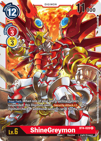 BT4-020R ShineGreymon - Volution Cards and Collectables