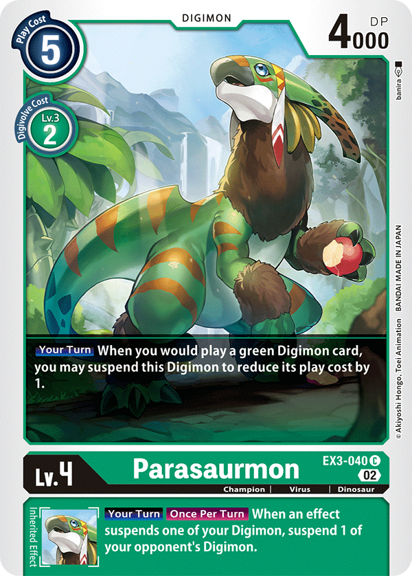 EX3-040C Parasaurmon - Volution Cards and Collectables