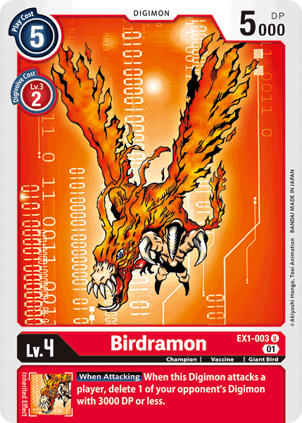 EX1-003UC Birdramon - Volution Cards and Collectables