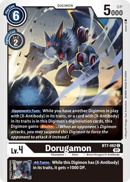 BT7-062C Dorugamon - Volution Cards and Collectables