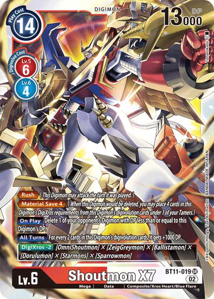 BT11-019SR Shoutmon X7 - Volution Cards and Collectables