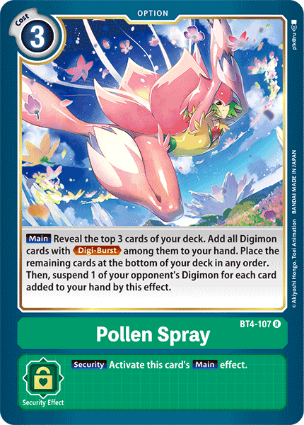 BT4-107R Pollen Spray - Volution Cards and Collectables