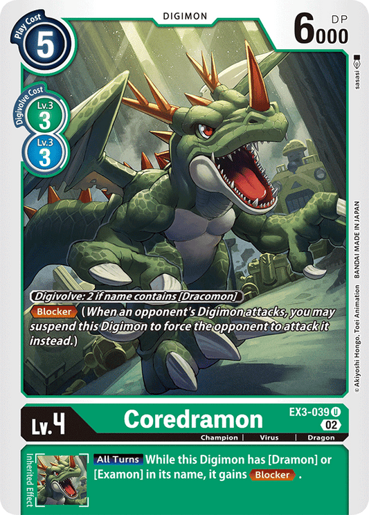 EX3-039UC Coredramon - Volution Cards and Collectables