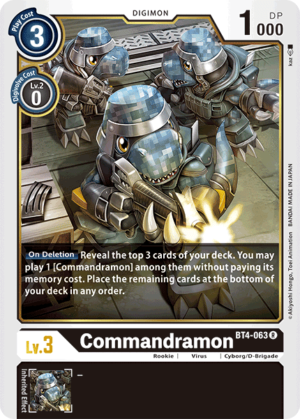 BT4-063R Commandramon - Volution Cards and Collectables