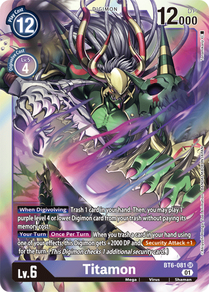 BT6-081SR Titamon - Volution Cards and Collectables