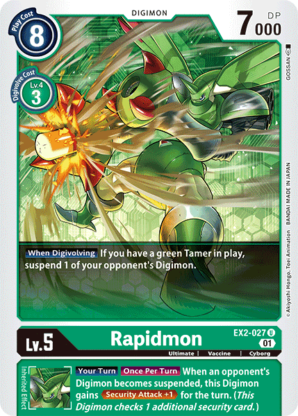 EX2-027UC Rapidmon - Volution Cards and Collectables