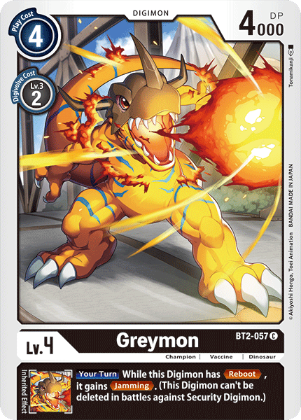 BT2-057C Greymon - Volution Cards and Collectables