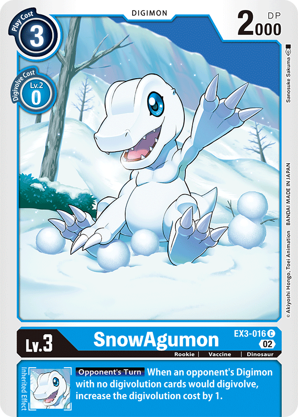 EX3-016C SnowAgumon - Volution Cards and Collectables