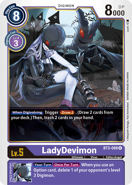 BT3-088R LadyDevimon - Volution Cards and Collectables