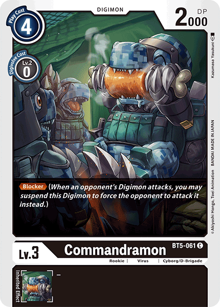 BT5-061C Commandramon - Volution Cards and Collectables