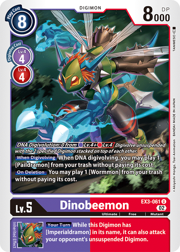 EX3-061UC Dinobeemon - Volution Cards and Collectables