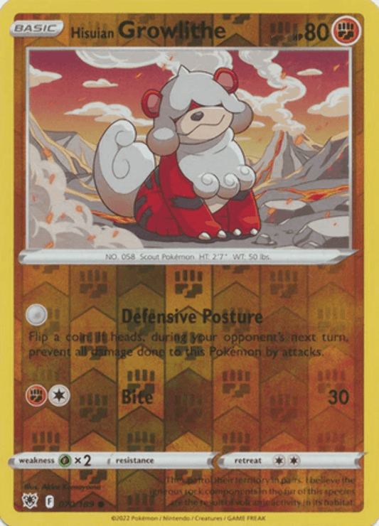 070/189 Hisuian Growlithe RH - Astral Radiance - Volution Cards and Collectables